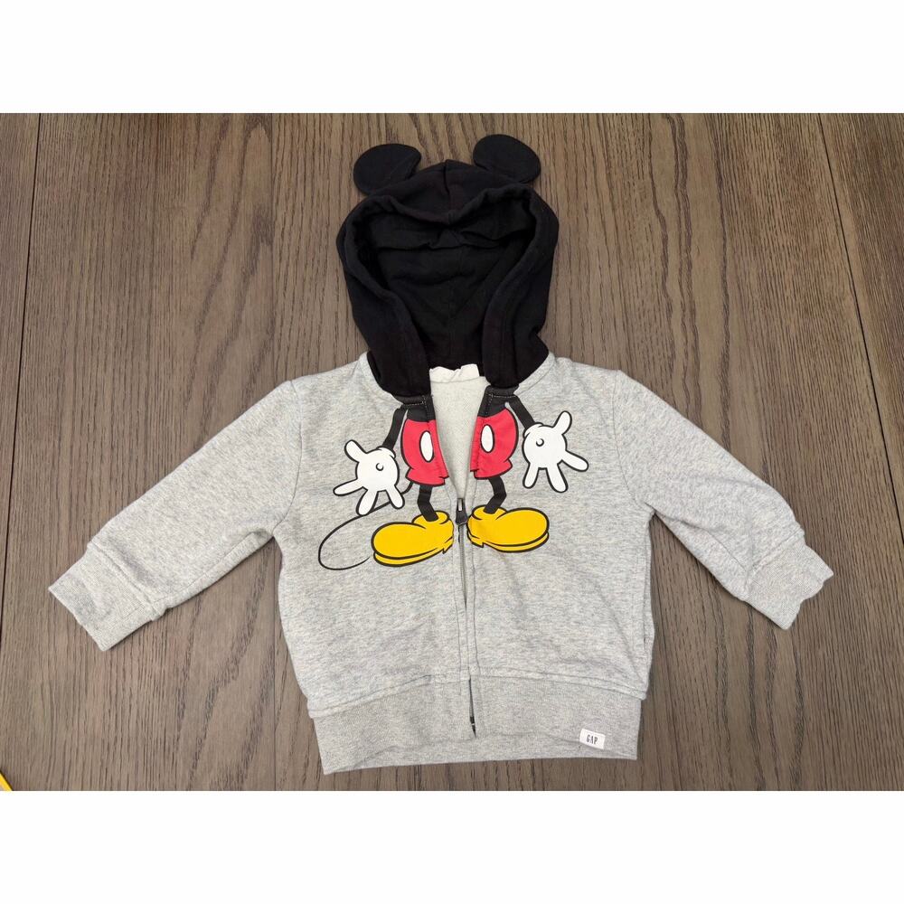 Disney Baby Gap Mickey Mouse Zip Hoodie 12-18M